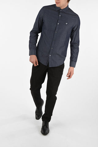 ARMANI JEANS Camicia Custom Fit collo Francese