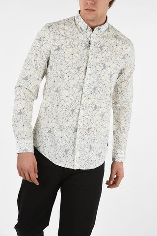 ARMANI JEANS Exrta Slim Fit Geometric Pattern Shirt