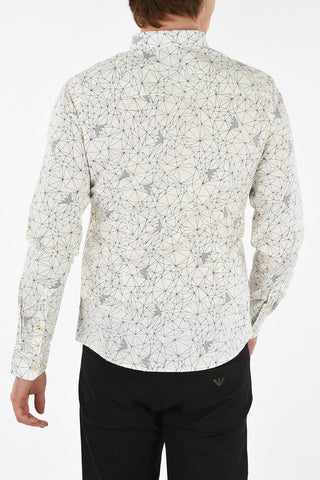ARMANI JEANS Exrta Slim Fit Geometric Pattern Shirt