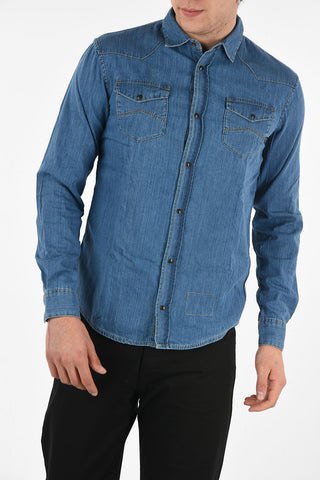 ARMANI JEANS Snap Button Denim Shirt