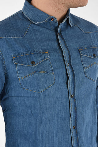 ARMANI JEANS Snap Button Denim Shirt