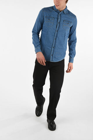 ARMANI JEANS Snap Button Denim Shirt