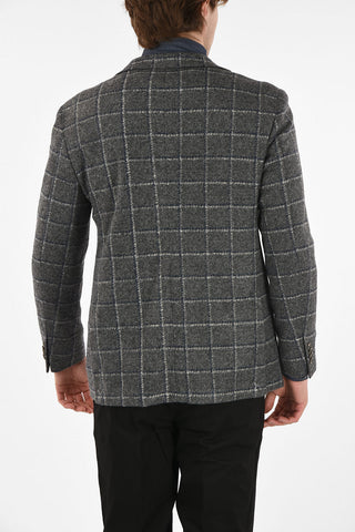 CC COLLECTION windowpane check drop 6R patch pocket 2-button RIGHT blazer