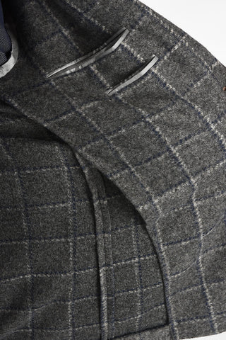 CC COLLECTION windowpane check drop 6R patch pocket 2-button RIGHT blazer