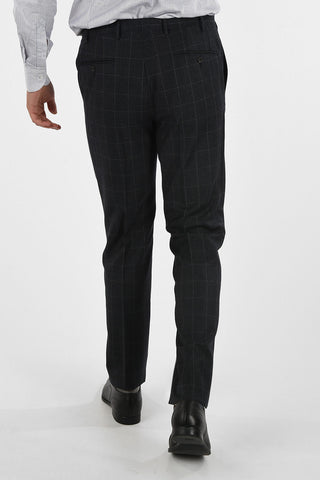 CC COLLECTION windowpane check drop 7R 2-button RIGHT suit