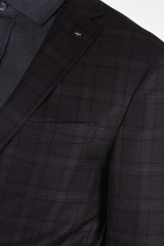 CC COLLECTION tartan drop 6R side vents 2-button blazer