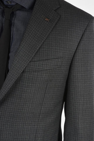 CC COLLECTION side vents gingham check drop 7R 2-button suit