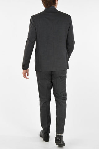 CC COLLECTION side vents gingham check drop 7R 2-button suit