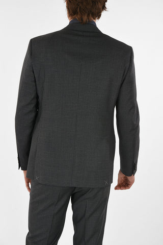CC COLLECTION side vents gingham check drop 7R 2-button suit