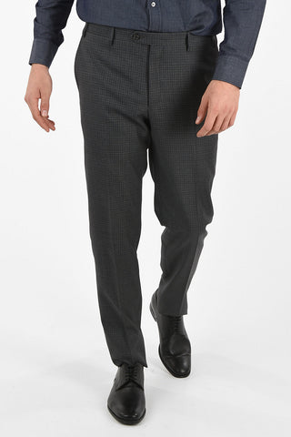 CC COLLECTION side vents gingham check drop 7R 2-button suit