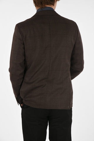 CC COLLECTION check cashmere drop 6R RIGHT blazer