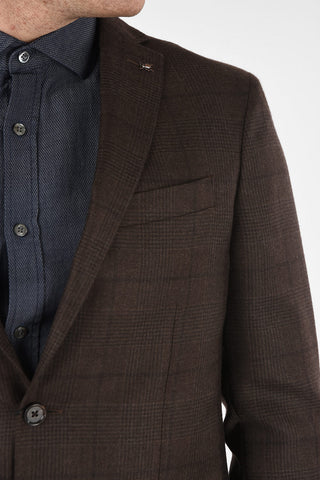 CC COLLECTION check cashmere drop 6R RIGHT blazer