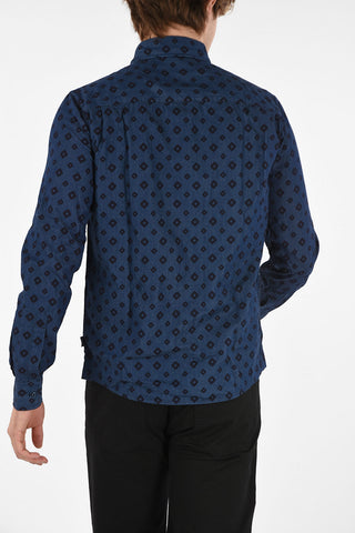 ARMANI JEANS Denim Argyle-Print Shirt