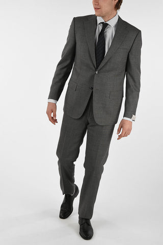 Hopsack side vents drop 6R 2-button MANTUA suit