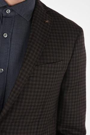 CC COLLECTION giacca RIGHT a 2 bottoni shephard's check in cashmere drop 6R