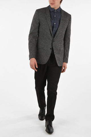 CC COLLECTION check drop 8R center vent 2-button RE blazer