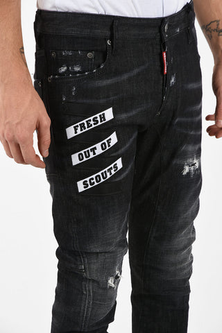 16cm Stone Washed TIDY BIKER Jeans
