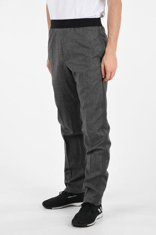 Wool Pants with Elastic Waist Band