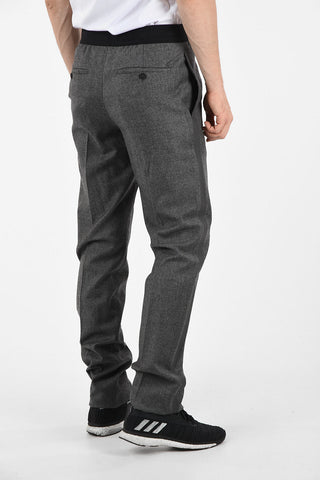 Wool Pants with Elastic Waist Band