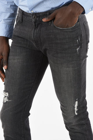 ARMANI JEANS 18cm Slim Fit J06 Distressed Jeans L32