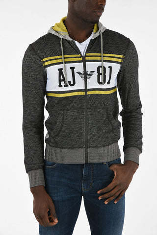 ARMANI JEANS Slim Fit Sweatshirt with Zip Closure