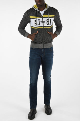ARMANI JEANS Slim Fit Sweatshirt with Zip Closure