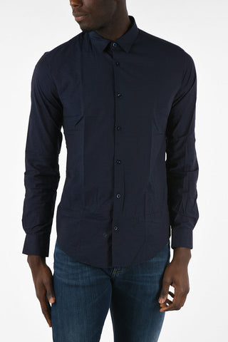 ARMANI JEANS All Over Logo Slim Fit Shirt