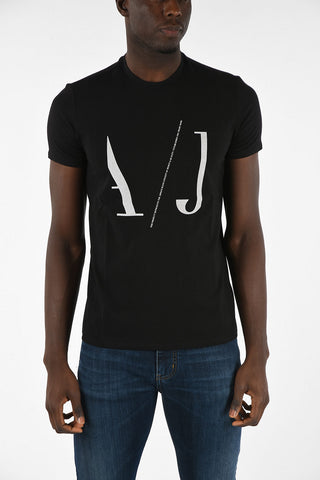 ARMANI JEANS Logo-Print Crew-Neck T-shirt