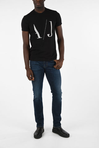 ARMANI JEANS Logo-Print Crew-Neck T-shirt