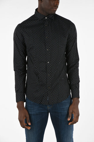ARMANI JEANS All Over Logo Custom Fit Shirt