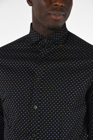 ARMANI JEANS All Over Logo Custom Fit Shirt