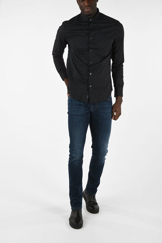 ARMANI JEANS All Over Logo Custom Fit Shirt