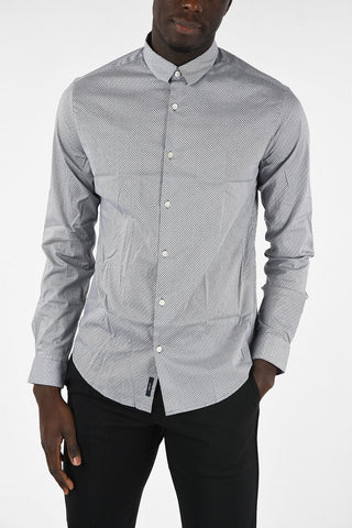 ARMANI JEANS Polka Dots Slim Fit Shirt