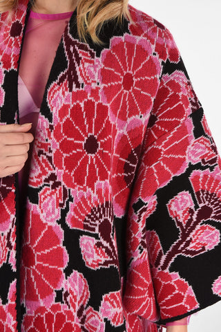 Floral Open Front Coat
