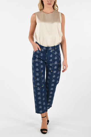 Pantalone Cargo con Stampa Monogram