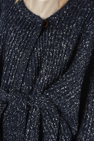 SEEBY One Button Oversized Cardigan With Belt