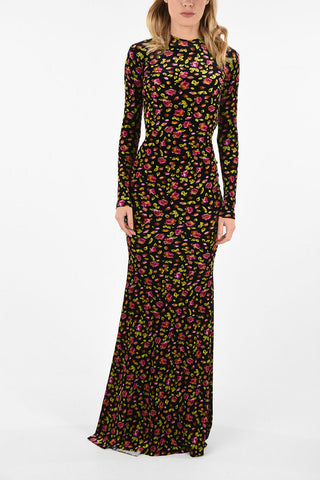 Floral Printed Floor Dress