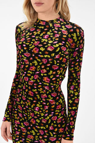 Floral Printed Floor Dress