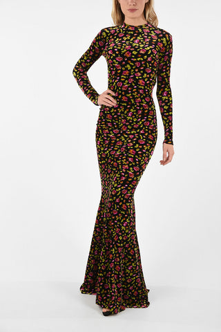 Floral Printed Floor Dress