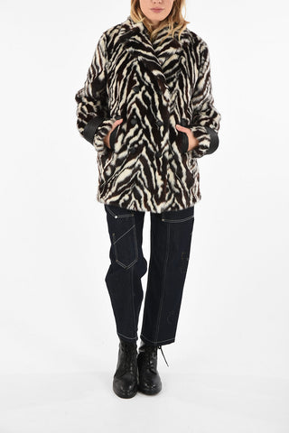 Zebra Printed Faux Fur LAMENTARE Kaban