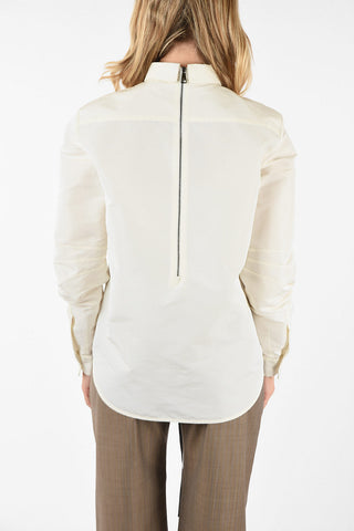 Classic Collar Shirt with Jewel Trimming