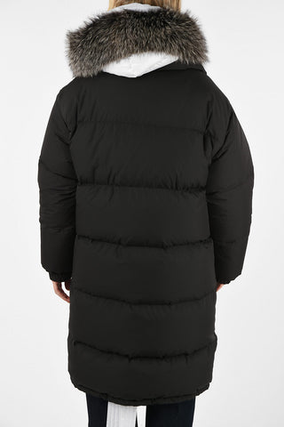 ARMY Double Down Jacket with Fox Fur Hood Trimming