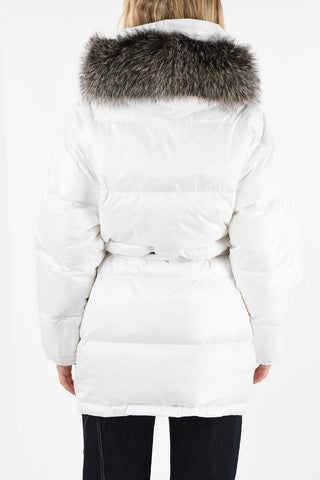 ARMY Double Down Jacket with Fox Fur Hood Trimming
