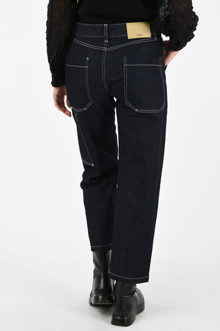 High-Rise Cargo Jeans