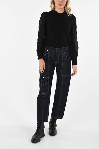 High-Rise Cargo Jeans