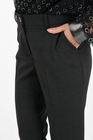 Pantaloni in Lana Stretch TERRY con Risvolto alla Caviglia