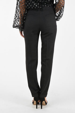 Pantaloni in Lana Stretch TERRY con Risvolto alla Caviglia