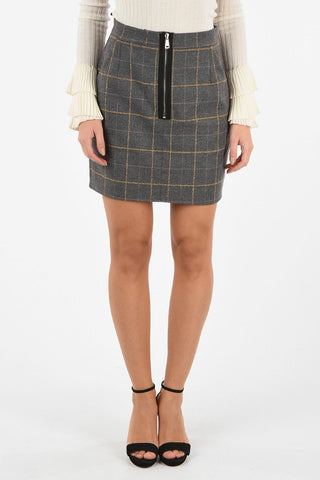 Minigonna Plaid con Tasche
