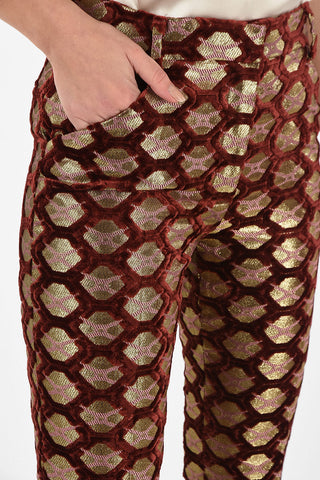 argyle Cropped Pants