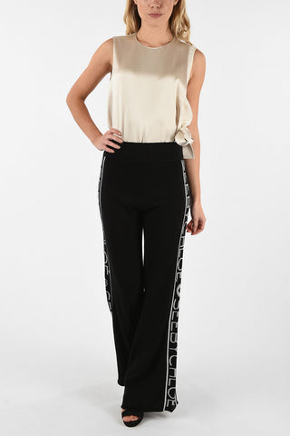 SEEBY Wide Leg Joggers with Logoed Trimmings 